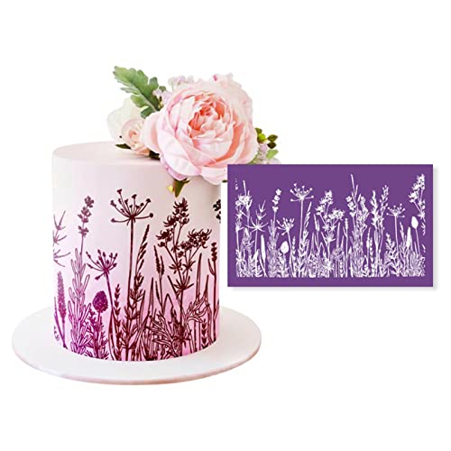 Pitadue Kuchen-Netz-Schablone, Spitze, Blume, Gras, Stoff, Kuchenschablone, Dekorationswerkzeug für Fondant, Backen, Gebäck von Pitadue