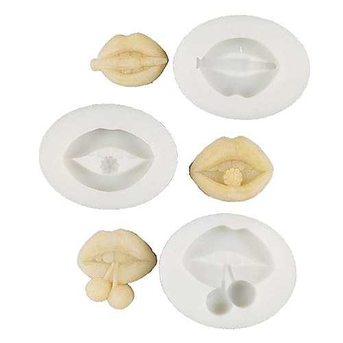 Pitadue Lippenverriegelung: Set mit 3 Silikonformen für und Herstellung Pitadue Lippenverriegelung: Set mit 3 Silikonformen für und Herstellung von Pitadue