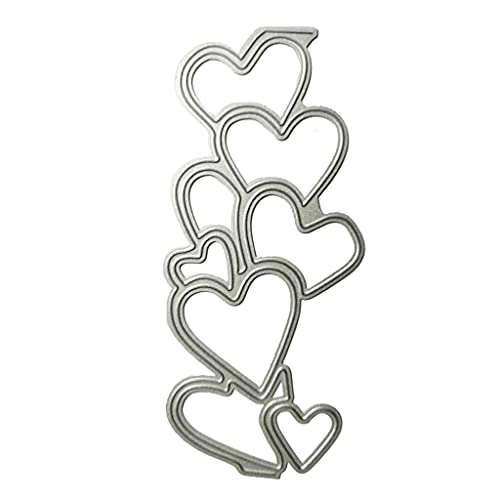 Pitadue Metall-Stanzformen in Herzform, Prägung, Papier, Karten, Basteln, Scrapbooking, für Bastelarbeiten von Pitadue