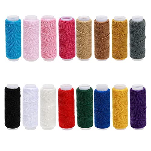 Pitadue Nähgarnspulen-Set aus Polyester, flache Schnur zum Nähen, 10/16/24 Farben Pitadue Nähgarnspulen-Set aus Polyester, flache Schnur zum Nähen, 10/16/24 Farben von Pitadue