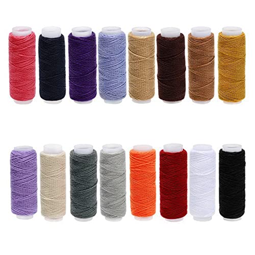 Pitadue Nähgarnspulen-Set aus Polyester, flache Schnur zum Nähen, 10/16/24 Farben Pitadue Nähgarnspulen-Set aus Polyester, flache Schnur zum Nähen, 10/16/24 Farben von Pitadue