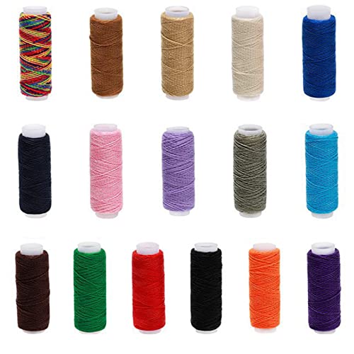 Pitadue Nähgarnspulen-Set aus Polyester, flache Schnur zum Nähen, 10/16/24 Farben Pitadue Nähgarnspulen-Set aus Polyester, flache Schnur zum Nähen, 10/16/24 Farben von Pitadue