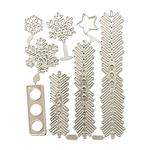 Pitadue Schneeflocken-Stanzform, exquisite kleine Schneeflocken-Prägeschablone, Weihnachtsfeier, Kartenherstellungszubehör von Pitadue