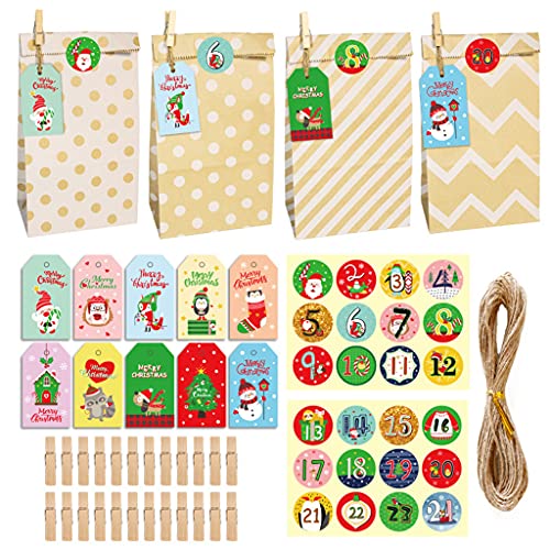Pitadue Süßigkeitentüten, Weihnachtstüten, Papiertüte für Geschenke, Süßigkeiten, Papiertüten, bunte Weihnachts-Geschenktüten von Pitadue