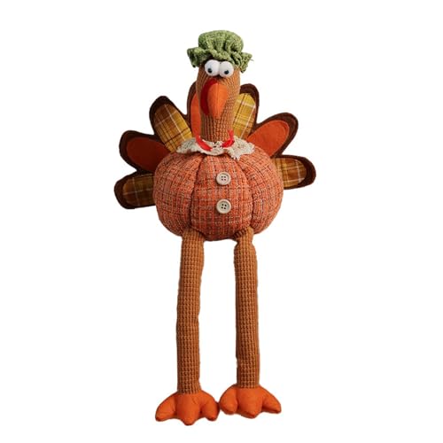 Pitadue Thanksgiving-Dekoration, Truthahnpuppen mit baumelnden Beinen, Herbstdekoration, Truthahnfigur, Festival, Bauernhaus, Heimschmuck von Pitadue