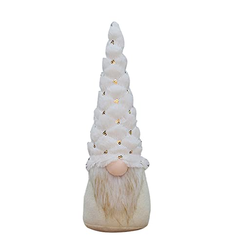 Pitadue Weihnachts-Plüsch-Ornamente, Schneeflocke, gesichtslose Puppen, Frohe Weihnachtsdekorationen für 2023 Neujahrsparty-Zubehör von Pitadue