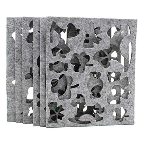 Pitadue Wollfilz-Form, Nadelfilz, Bastelschablone, Applikation, Handarbeit, Nähzubehör, 6 Stück von Pitadue