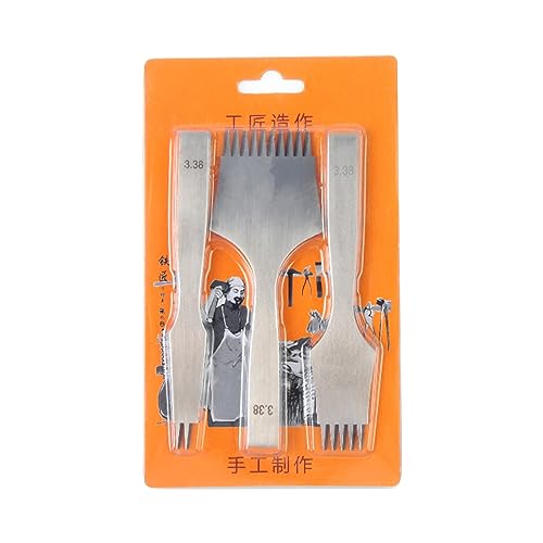Pitadue Zinken-Werkzeug-Set, professionelles Lederhandwerk, 2/5/10 Zinken, Leder, Bastelwerkzeug, Lochstanzer, Schnürung, Nähen von Pitadue
