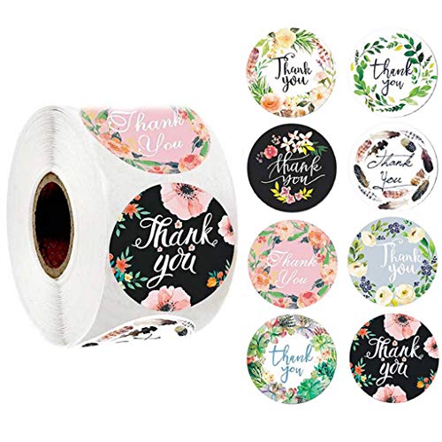 Runde Dankesaufkleber, Rolle, selbstklebend, Blumenetikett, Belohnungsaufkleber, kleine Unternehmen, Verpackung, Box Aufkleber von Pitadue