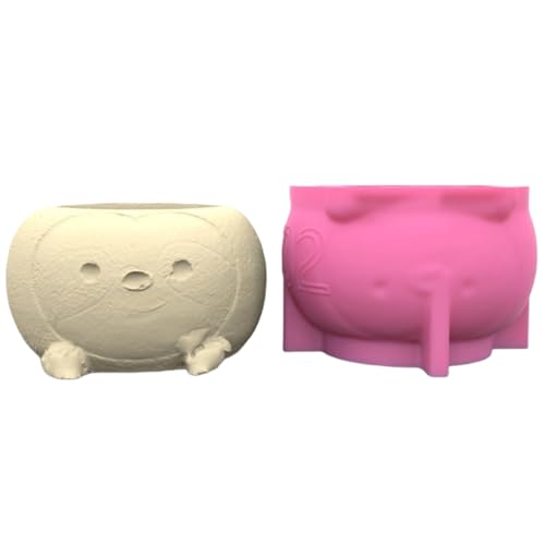 Silikonform für 3D-Faultiere, Blumentopf, Epoxidharz, Sukkulenten, Blumentöpfe, Halter, Beton, Gips von Pitadue