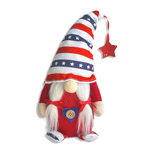 Skandinavische Tomtes Elfes Dekoration, Stern, gestreift, Plüsch-Ornament, 4. Juli, Unabhängigkeit, Gedenkstätten, Tag, Zwerge Skandinavische Tomtes Elfes Dekoration, Stern, gestreift, Plüsch-Ornament, 4. Juli, Unabhängigkeit, Gedenkstätten, Tag, Zwerge von Pitadue