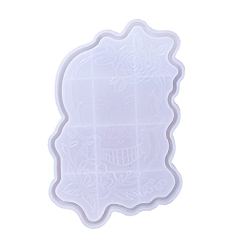 Totenkopf-Tablett, Epoxidharz, Rolltablett, Schmuckhalter, Silikon, Heimdekoration, Gießwerkzeuge von Pitadue