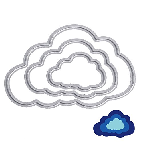 Wolkenform, Karbonstahl, Stanzform, Schablone, Sammelalbum, Bastelkarte von Pitadue