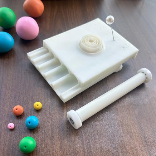 Pitoies Tonperlenroller und Piercer, 5 Größen (6 mm-14 mm), geräuscharmes Modellier- und Schneidewerkzeug für Polymer-Ton-Perlen von Pitoies