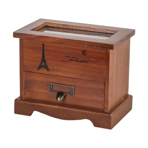 Pitycbo Vintage Holz Schmuckschatulle mit Schubladen, Dekorationsschreiber Organisator Accessoires Organisator für Sammlerhandwerksnähen Pitycbo Vintage Holz Schmuckschatulle mit Schubladen, Dekorationsschreiber Organisator Accessoires Organisator für Sammlerhandwerksnähen von Pitycbo