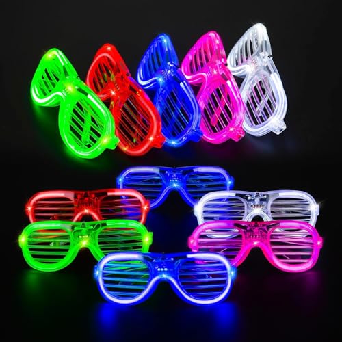 Piucrty Led Brille 13Pcs Mitgebsel Kindergeburtstag Gastgeschenke Neon Farbe Party Rave Brillen Give Aways Kleinigkeiten Tombola Preise Kinder Pinata Füllung Leuchtbrillen Goodies Wundertüte Piucrty Led Brille 13Pcs Mitgebsel Kindergeburtstag Gastgeschenke Neon Farbe Party Rave Brillen Give Aways Kleinigkeiten Tombola Preise Kinder Pinata Füllung Leuchtbrillen Goodies Wundertüte von Piucrty