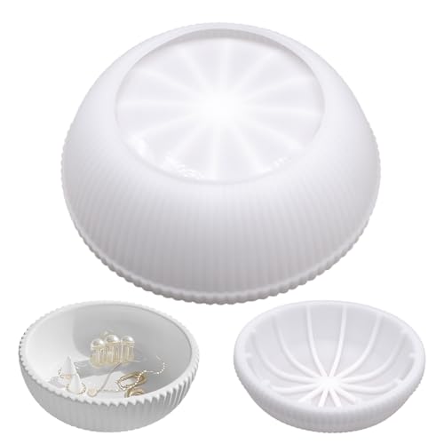 Piuluvor® Silikonform Schale 20 × 7 cm Silikon Gießform Schale, Gestreifte GießFormen Silikon Schale, Silikonformen Gießformen Schale, Epoxidharz Formen Schale für DIY Handgefertigt von Piuluvor
