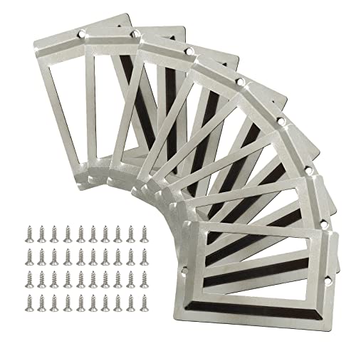 Piutouyar Etikettenhalter, antiker Etikettenhalter, 80 mm x 50 mm, Metall, Namenskartenrahmen für Bibliothek, Schublade, Büro, Schrank, Kartenanhänger mit Schrauben, Silberfarben, 24 Stück Piutouyar Etikettenhalter, antiker Etikettenhalter, 80 mm x 50 mm, Metall, Namenskartenrahmen für Bibliothek, Schublade, Büro, Schrank, Kartenanhänger mit Schrauben, Silberfarben, 24 Stück von Piutouyar