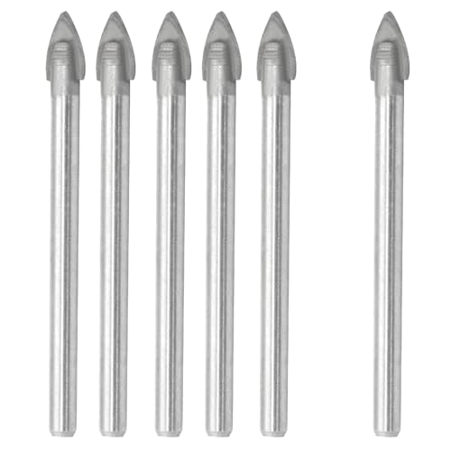 Piutouyar Rundschaft Dreieck Kopf Bohrer 6 Pack 6mm Spitze Durchmesser Bohrer Set für Beton, Fliesen, Glas, Keramik, Ziegel, Holz Piutouyar Rundschaft Dreieck Kopf Bohrer 6 Pack 6mm Spitze Durchmesser Bohrer Set für Beton, Fliesen, Glas, Keramik, Ziegel, Holz von Piutouyar