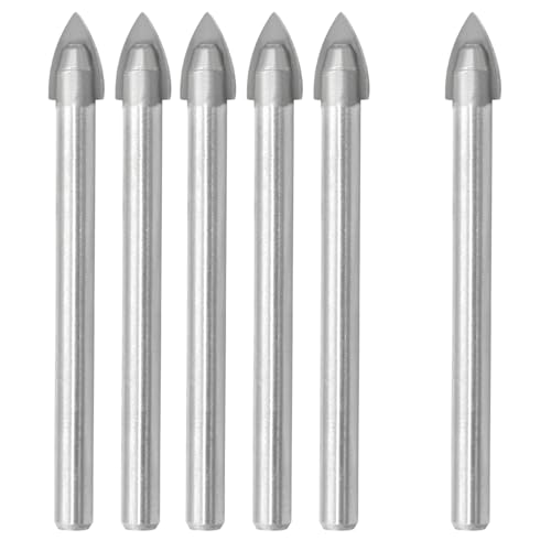 Piutouyar Rundschaft Dreieck Kopf Bohrer 6 Pack 8mm Spitze Durchmesser Bohrer Set für Beton, Fliesen, Glas, Keramik, Ziegel, Holz Piutouyar Rundschaft Dreieck Kopf Bohrer 6 Pack 8mm Spitze Durchmesser Bohrer Set für Beton, Fliesen, Glas, Keramik, Ziegel, Holz von Piutouyar