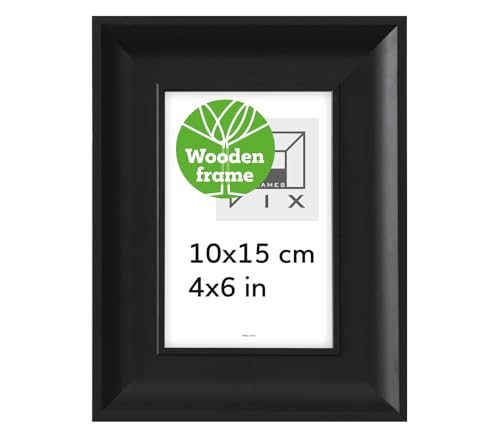 Pix FRAMES Bilderrahmen 10x15 cm- Holzrahmen - Picture Frame - Holzbilderrahmen - Holz Bilderrahmen - Fotorahmen - Schwarz Pix FRAMES Bilderrahmen 10x15 cm- Holzrahmen - Picture Frame - Holzbilderrahmen - Holz Bilderrahmen - Fotorahmen - Schwarz von Pix FRAMES
