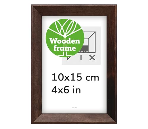 Pix FRAMES Bilderrahmen 10x15 cm - Kollektion Magic Nature - Fotorahmen aus Holz - Rahmen mit Scheiben aus Plexiglas - Rahmen zum Aufhängen und Aufstellen - Modern Photo Frame - Dunkel Braun Pix FRAMES Bilderrahmen 10x15 cm - Kollektion Magic Nature - Fotorahmen aus Holz - Rahmen mit Scheiben aus Plexiglas - Rahmen zum Aufhängen und Aufstellen - Modern Photo Frame - Dunkel Braun von Pix FRAMES
