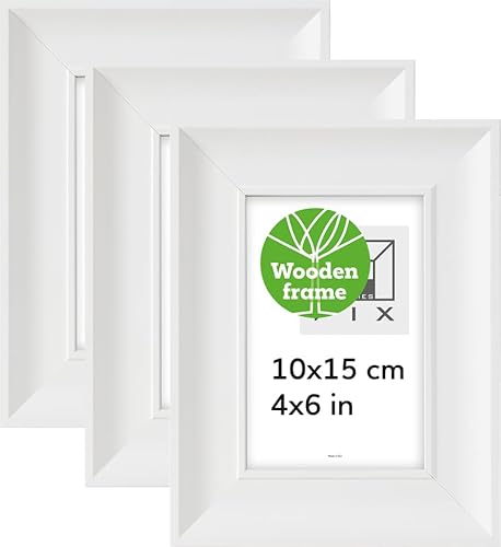 Pix FRAMES Bilderrahmen 10x15 cm x3 Set - Holzrahmen - Picture Frame - Holzbilderrahmen - Holz Bilderrahmen - Fotorahmen - Weiß Pix FRAMES Bilderrahmen 10x15 cm x3 Set - Holzrahmen - Picture Frame - Holzbilderrahmen - Holz Bilderrahmen - Fotorahmen - Weiß von Pix FRAMES