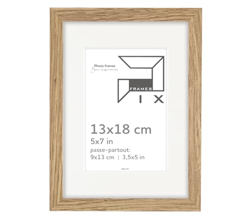 Pix FRAMES Bilderrahmen 13x18/9x13 cm - Idea Pass Kollektion - Holzrahmen mit Passe Partout - Picture Frame - Holzbilderrahmen - Holz Bilderrahmen - Fotorahmen - Eiche Pix FRAMES Bilderrahmen 13x18/9x13 cm - Idea Pass Kollektion - Holzrahmen mit Passe Partout - Picture Frame - Holzbilderrahmen - Holz Bilderrahmen - Fotorahmen - Eiche von Pix FRAMES