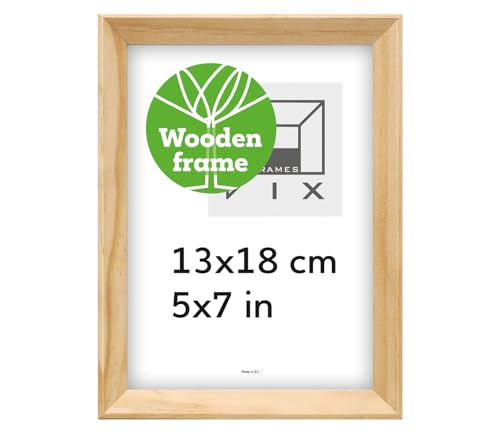 Pix FRAMES Bilderrahmen 13x18 cm - Kollektion Magic Nature - Fotorahmen aus Holz - Rahmen mit Scheiben aus Plexiglas - Rahmen zum Aufhängen und Aufstellen - Modern Photo Frame - Naturfarbe Pix FRAMES Bilderrahmen 13x18 cm - Kollektion Magic Nature - Fotorahmen aus Holz - Rahmen mit Scheiben aus Plexiglas - Rahmen zum Aufhängen und Aufstellen - Modern Photo Frame - Naturfarbe von Pix FRAMES