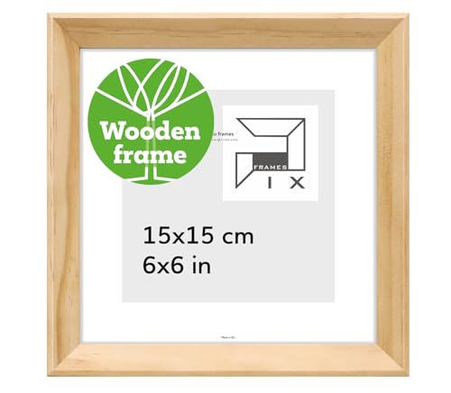 Pix FRAMES Bilderrahmen 15x15 cm - Kollektion Magic Nature - Fotorahmen aus Holz - Rahmen mit Scheiben aus acrylglas - quadratisch Rahmen - Modern Photo Frame - Naturfarbe Pix FRAMES Bilderrahmen 15x15 cm - Kollektion Magic Nature - Fotorahmen aus Holz - Rahmen mit Scheiben aus acrylglas - quadratisch Rahmen - Modern Photo Frame - Naturfarbe von Pix FRAMES