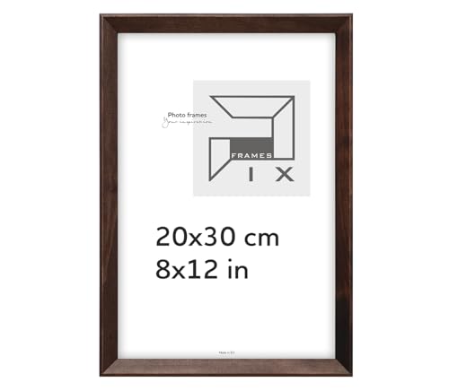 Pix FRAMES Bilderrahmen 20x30 cm - Kollektion Magic Nature - Fotorahmen aus Holz - Rahmen mit Scheiben aus Plexiglas - Rahmen zum Aufhängen und Aufstellen - Modern Photo Frame - Dunkel Braun von Pix FRAMES