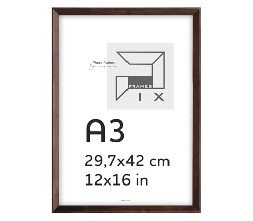 Pix FRAMES Bilderrahmen A3 - Kollektion Magic Nature - Fotorahmen aus Holz - Rahmen mit Scheiben aus acrylglas - Rahmen zum Aufhängen und Aufstellen - Modern Photo Frame - 29,7x42 cm - Dunkel Braun Pix FRAMES Bilderrahmen A3 - Kollektion Magic Nature - Fotorahmen aus Holz - Rahmen mit Scheiben aus acrylglas - Rahmen zum Aufhängen und Aufstellen - Modern Photo Frame - 29,7x42 cm - Dunkel Braun von Pix FRAMES