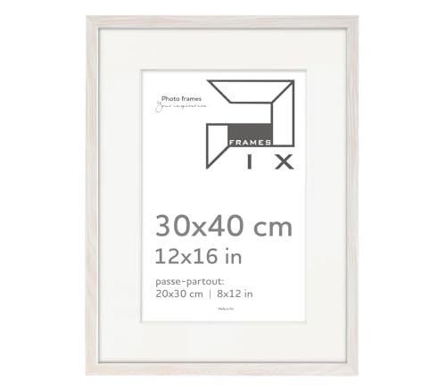 Pix FRAMES Bilderrahmen 30x40/20x30 cm - Holzrahmen mit Passepartout - Picture Frame - Holzbilderrahmen - Holz Bilderrahmen - Fotorahmen Grau Pix FRAMES Bilderrahmen 30x40/20x30 cm - Holzrahmen mit Passepartout - Picture Frame - Holzbilderrahmen - Holz Bilderrahmen - Fotorahmen Grau von Pix FRAMES
