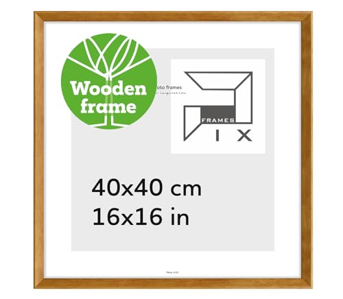 Pix FRAMES Bilderrahmen 40x40 cm - Kollektion Magic Nature - Fotorahmen aus Holz - Rahmen mit Scheiben aus acrylglas - quadratisch Rahmen - Modern Photo Frame - Honig Pix FRAMES Bilderrahmen 40x40 cm - Kollektion Magic Nature - Fotorahmen aus Holz - Rahmen mit Scheiben aus acrylglas - quadratisch Rahmen - Modern Photo Frame - Honig von Pix FRAMES