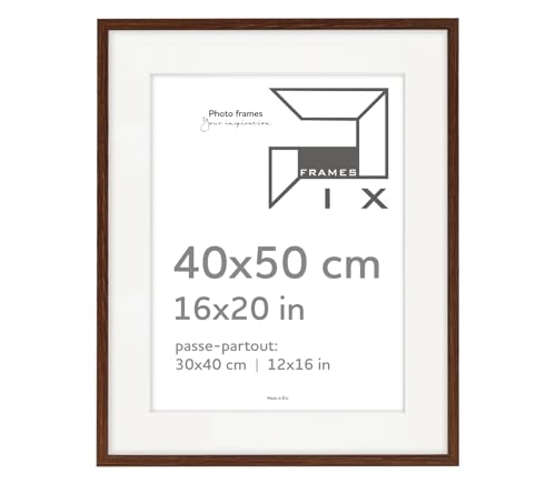 Pix FRAMES Bilderrahmen 40x50/30x40 cm - Holzrahmen mit Passepartout - Picture Frame - Holzbilderrahmen - Holz Bilderrahmen - Fotorahmen Dunkelbraun Pix FRAMES Bilderrahmen 40x50/30x40 cm - Holzrahmen mit Passepartout - Picture Frame - Holzbilderrahmen - Holz Bilderrahmen - Fotorahmen Dunkelbraun von Pix FRAMES