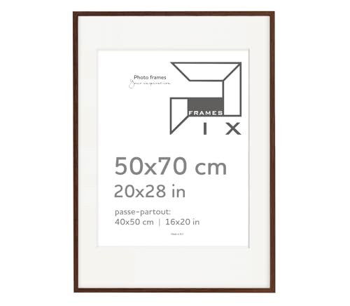 Pix FRAMES Bilderrahmen 50x70/40x50 cm - Holzrahmen mit Passepartout - Picture Frame - Holzbilderrahmen - Holz Bilderrahmen - Fotorahmen Dunkelbraun Pix FRAMES Bilderrahmen 50x70/40x50 cm - Holzrahmen mit Passepartout - Picture Frame - Holzbilderrahmen - Holz Bilderrahmen - Fotorahmen Dunkelbraun von Pix FRAMES