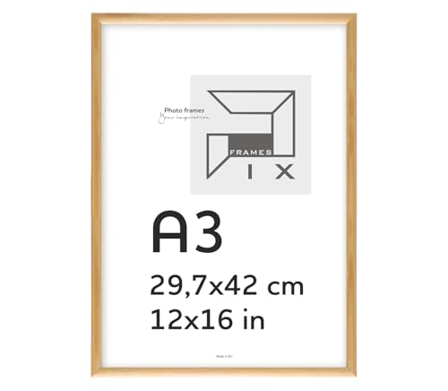 Pix FRAMES Bilderrahmen A3 - Fotorahmen aus Holz - Rahmen mit Scheiben aus acrylglas - Rahmen zum Aufhängen - Modern Photo Frame - 29,7x42 cm - Holz Pix FRAMES Bilderrahmen A3 - Fotorahmen aus Holz - Rahmen mit Scheiben aus acrylglas - Rahmen zum Aufhängen - Modern Photo Frame - 29,7x42 cm - Holz von Pix FRAMES