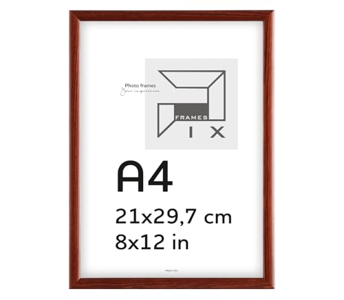 Pix FRAMES Bilderrahmen A4- Fotorahmen aus Holz - Rahmen mit Scheiben aus acrylglas - Rahmen zum Aufhängen und Aufstellen - Modern Photo Frame - 21x29,7 cm - Mahagoni Pix FRAMES Bilderrahmen A4- Fotorahmen aus Holz - Rahmen mit Scheiben aus acrylglas - Rahmen zum Aufhängen und Aufstellen - Modern Photo Frame - 21x29,7 cm - Mahagoni von Pix FRAMES
