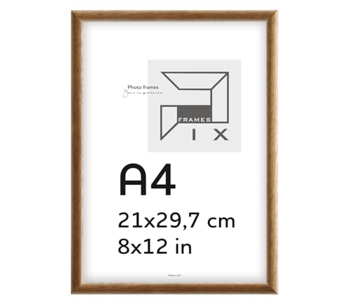 Pix FRAMES Bilderrahmen A4- Fotorahmen aus Holz - Rahmen mit Scheiben aus acrylglas - Rahmen zum Aufhängen und Aufstellen - Modern Photo Frame - 21x29,7 cm - Braun Pix FRAMES Bilderrahmen A4- Fotorahmen aus Holz - Rahmen mit Scheiben aus acrylglas - Rahmen zum Aufhängen und Aufstellen - Modern Photo Frame - 21x29,7 cm - Braun von Pix FRAMES