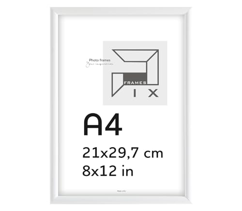 Pix FRAMES Bilderrahmen A4- Fotorahmen aus Holz - Rahmen mit Scheiben aus acrylglas - Rahmen zum Aufhängen und Aufstellen - Modern Photo Frame - 21x29,7 cm - Weiß Pix FRAMES Bilderrahmen A4- Fotorahmen aus Holz - Rahmen mit Scheiben aus acrylglas - Rahmen zum Aufhängen und Aufstellen - Modern Photo Frame - 21x29,7 cm - Weiß von Pix FRAMES