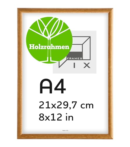 Pix FRAMES Bilderrahmen A4- Fotorahmen aus Holz - Rahmen mit Scheiben aus acrylglas - Rahmen zum Aufhängen und Aufstellen - Modern Photo Frame - 21x29,7 cm - Honig Pix FRAMES Bilderrahmen A4- Fotorahmen aus Holz - Rahmen mit Scheiben aus acrylglas - Rahmen zum Aufhängen und Aufstellen - Modern Photo Frame - 21x29,7 cm - Honig von Pix FRAMES