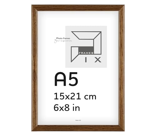 Pix FRAMES Bilderrahmen A5 - Fotorahmen aus Holz - Rahmen mit Scheiben aus acrylglas - Rahmen zum Aufhängen und Aufstellen - Modern Photo Frame - 15x21 cm - Dunkelbraun Pix FRAMES Bilderrahmen A5 - Fotorahmen aus Holz - Rahmen mit Scheiben aus acrylglas - Rahmen zum Aufhängen und Aufstellen - Modern Photo Frame - 15x21 cm - Dunkelbraun von Pix FRAMES
