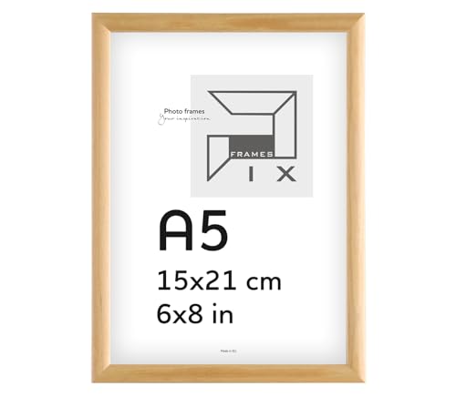 Pix FRAMES Bilderrahmen A5 - Fotorahmen aus Holz - Rahmen mit Scheiben aus acrylglas - Rahmen zum Aufhängen und Aufstellen - Modern Photo Frame - 15x21 cm - Holz Pix FRAMES Bilderrahmen A5 - Fotorahmen aus Holz - Rahmen mit Scheiben aus acrylglas - Rahmen zum Aufhängen und Aufstellen - Modern Photo Frame - 15x21 cm - Holz von Pix FRAMES