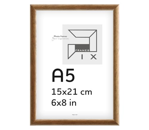 Pix FRAMES Bilderrahmen A5 - Fotorahmen aus Holz - Rahmen mit Scheiben aus acrylglas - Rahmen zum Aufhängen und Aufstellen - Modern Photo Frame - 15x21 cm - Braun Pix FRAMES Bilderrahmen A5 - Fotorahmen aus Holz - Rahmen mit Scheiben aus acrylglas - Rahmen zum Aufhängen und Aufstellen - Modern Photo Frame - 15x21 cm - Braun von Pix FRAMES