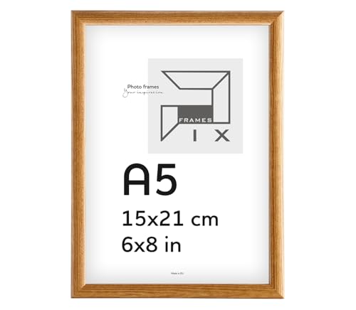 Pix FRAMES Bilderrahmen A5 - Fotorahmen aus Holz - Rahmen mit Scheiben aus acrylglas - Rahmen zum Aufhängen und Aufstellen - Modern Photo Frame - 15x21 cm - Honig Pix FRAMES Bilderrahmen A5 - Fotorahmen aus Holz - Rahmen mit Scheiben aus acrylglas - Rahmen zum Aufhängen und Aufstellen - Modern Photo Frame - 15x21 cm - Honig von Pix FRAMES