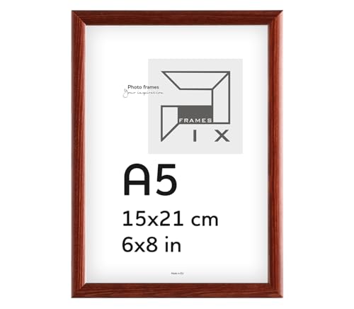 Pix FRAMES Bilderrahmen A5 - Fotorahmen aus Holz - Rahmen mit Scheiben aus acrylglas - Rahmen zum Aufhängen und Aufstellen - Modern Photo Frame - 15x21 cm - Mahagoni Pix FRAMES Bilderrahmen A5 - Fotorahmen aus Holz - Rahmen mit Scheiben aus acrylglas - Rahmen zum Aufhängen und Aufstellen - Modern Photo Frame - 15x21 cm - Mahagoni von Pix FRAMES