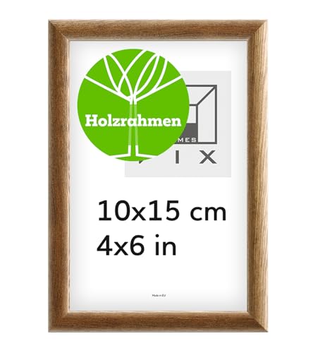 Pix FRAMES Bilderrahmen - Fotorahmen aus Holz - Rahmen mit Scheiben aus acrylglas - Rahmen zum Aufhängen und Aufstellen - Modern Photo Frame - 10x15 cm - Braun Pix FRAMES Bilderrahmen - Fotorahmen aus Holz - Rahmen mit Scheiben aus acrylglas - Rahmen zum Aufhängen und Aufstellen - Modern Photo Frame - 10x15 cm - Braun von Pix FRAMES
