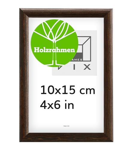 Pix FRAMES Bilderrahmen - Fotorahmen aus Holz - Rahmen mit Scheiben aus acrylglas - Rahmen zum Aufhängen und Aufstellen - Modern Photo Frame - 10x15 cm - Dunkelbraun Pix FRAMES Bilderrahmen - Fotorahmen aus Holz - Rahmen mit Scheiben aus acrylglas - Rahmen zum Aufhängen und Aufstellen - Modern Photo Frame - 10x15 cm - Dunkelbraun von Pix FRAMES