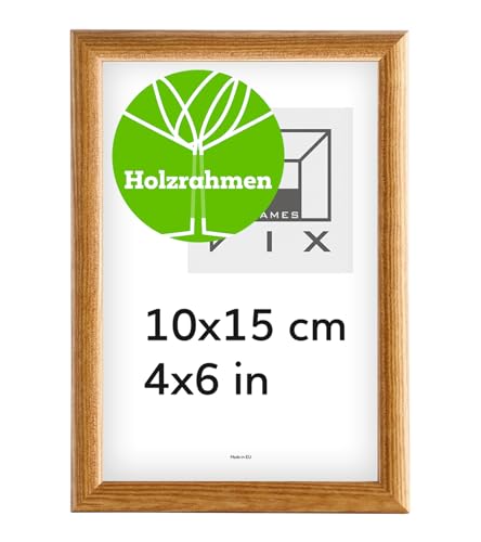 Pix FRAMES Bilderrahmen - Fotorahmen aus Holz - Rahmen mit Scheiben aus acrylglas - Rahmen zum Aufhängen und Aufstellen - Modern Photo Frame - 10x15 cm - Honig Pix FRAMES Bilderrahmen - Fotorahmen aus Holz - Rahmen mit Scheiben aus acrylglas - Rahmen zum Aufhängen und Aufstellen - Modern Photo Frame - 10x15 cm - Honig von Pix FRAMES
