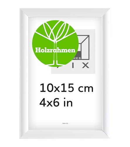 Pix FRAMES Bilderrahmen - Fotorahmen aus Holz - Rahmen mit Scheiben aus acrylglas - Rahmen zum Aufhängen und Aufstellen - Modern Photo Frame - 10x15 cm - Weiß Pix FRAMES Bilderrahmen - Fotorahmen aus Holz - Rahmen mit Scheiben aus acrylglas - Rahmen zum Aufhängen und Aufstellen - Modern Photo Frame - 10x15 cm - Weiß von Pix FRAMES